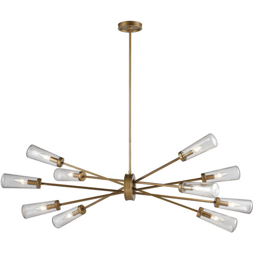 Xenia 10 Light 54 inch Matte Gold Chandelier Ceiling Light