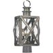 Artistic 3 Light 19 inch Brown Outdoor Post Light