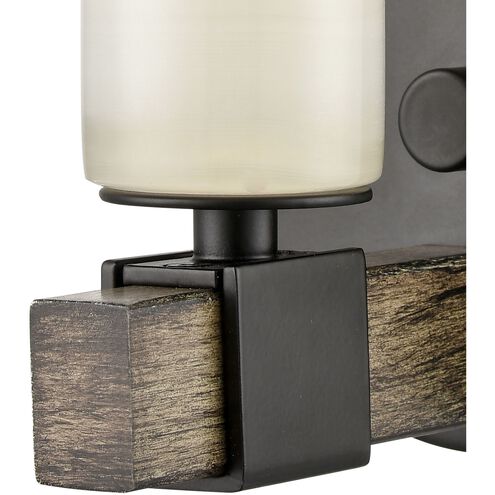 Stone Manor 1 Light 5 inch Matte Black with Aspen Vanity Light Wall Light