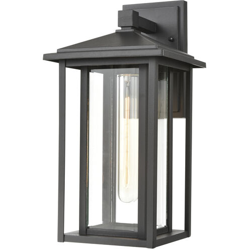 Solitude 1 Light 15 inch Matte Black Outdoor Sconce