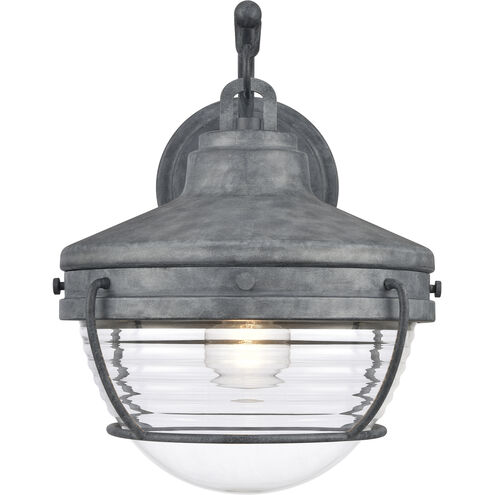 Eastport 1 Light 14 inch Aged Zinc Outdoor Wall Sconce