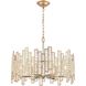 Equilibrium 6 Light 24 inch Matte Gold with Polished Chrome Chandelier Ceiling Light