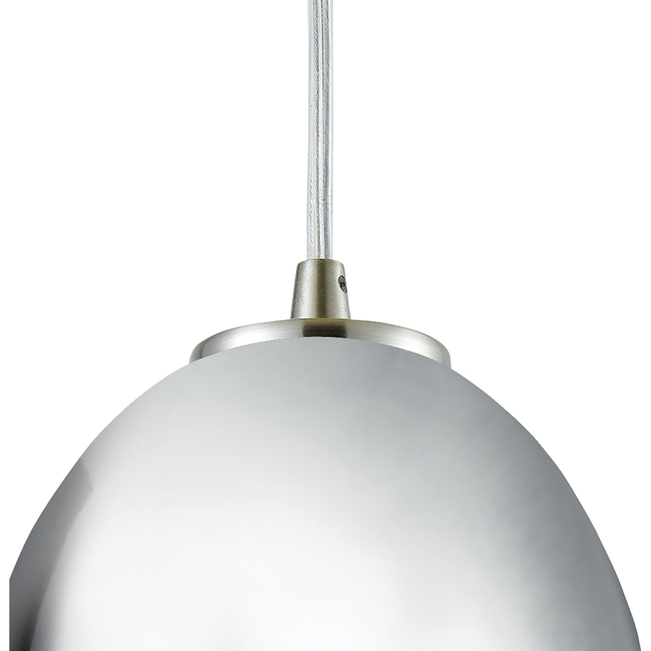 ELK Lighting Illusions 1 Light Mini Pendant in Satin Nickel with Fireworks Glass
