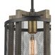 Woodbridge 1 Light 10 inch Matte Black with Weathered Oak Mini Pendant Ceiling Light