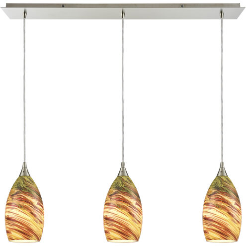 Collanino 3 Light 36 inch Satin Nickel Multi Pendant Ceiling Light, Configurable