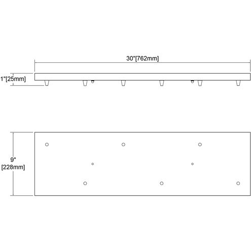 Pendant Options 1 inch Satin Brass Linear Pan