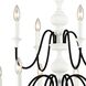 Val de Loire 12 Light 36 inch White Coral with Black Chandelier Ceiling Light
