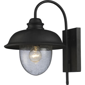 Streetside Cafe 1 Light 15 inch Matte Black Outdoor Sconce, Small