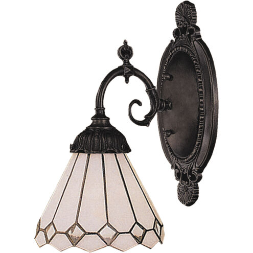Mix-N-Match 1 Light 5 inch Tiffany Bronze Sconce Wall Light in Tiffany 04 Glass, Incandescent