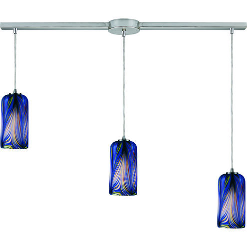 Molten 3 Light 36 inch Satin Nickel Multi Pendant Ceiling Light, Configurable