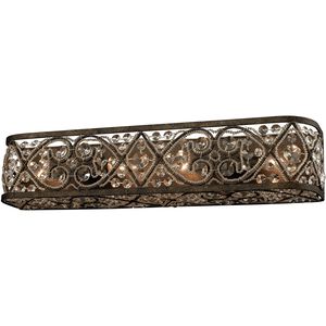 Amherst 4 Light 24 inch Antique Bronze with Clear Vanity Light Wall Light