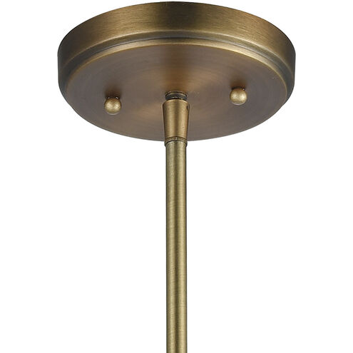 Brandon 1 Light 10 inch Classic Brass Mini Pendant Ceiling Light