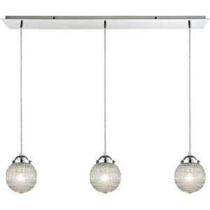Victoriana 3 Light 36 inch Polished Chrome Mini Pendant Ceiling Light in Linear, Linear