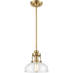 Manhattan Boutique 1 Light 9 inch Brushed Brass Mini Pendant Ceiling Light