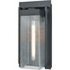 Overton 1 Light 17 inch Matte Black with Clear Outdoor Wall Sconce