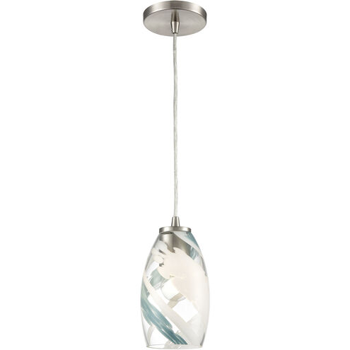 Turbulence 1 Light 5 inch Satin Nickel Multi Pendant Ceiling Light in Standard, Configurable