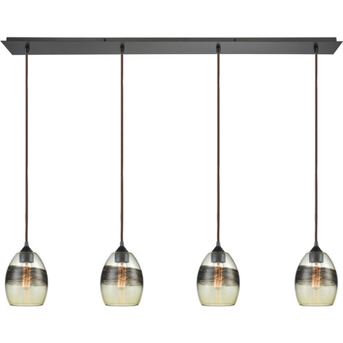 Whisp 4 Light 46 inch Oil Rubbed Bronze Multi Pendant Ceiling Light, Linear