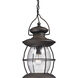 Village Lantern 1 Light 8 inch Weathered Charcoal Outdoor Pendant