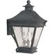 Landings 3 Light 19.5 inch Charcoal Outdoor Wall Sconce
