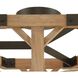 Structure 3 Light 18 inch Oil Rubbed Bronze with Natural Semi Flush Mount Ceiling Light