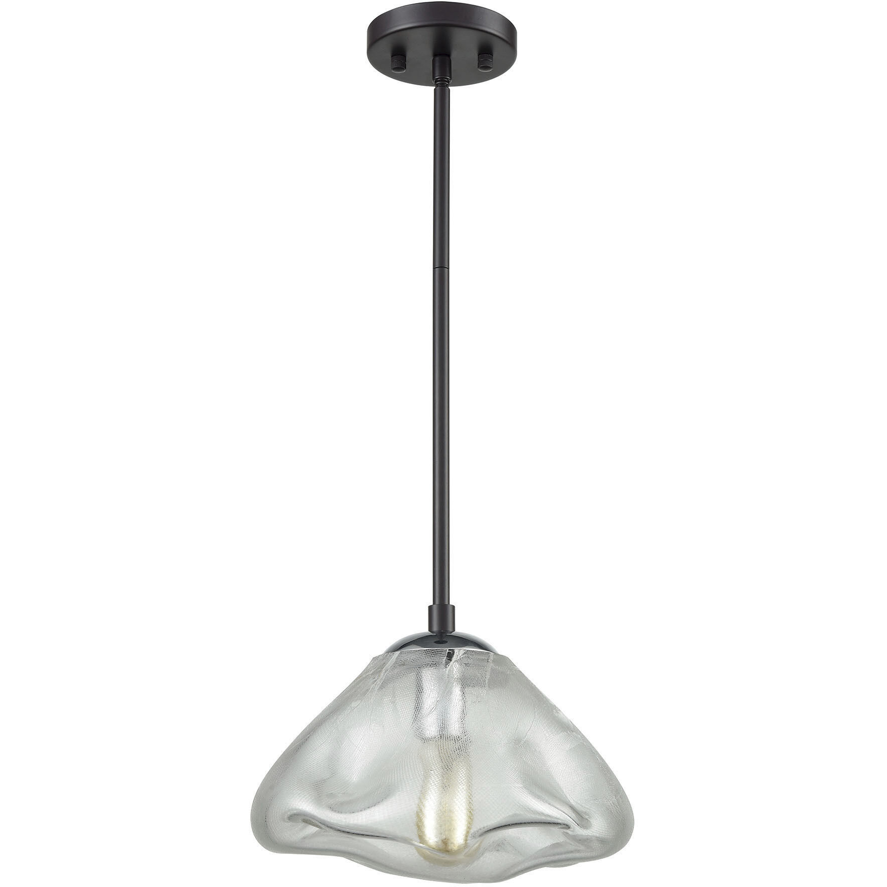 ELK 15330 1 Kendal 1 Light 11 inch Oil Rubbed Bronze with Polished Chrome Mini Pendant Ceiling Light