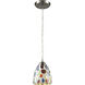 Gemstone 1 Light 6 inch Satin Nickel Mini Pendant Ceiling Light in Incandescent