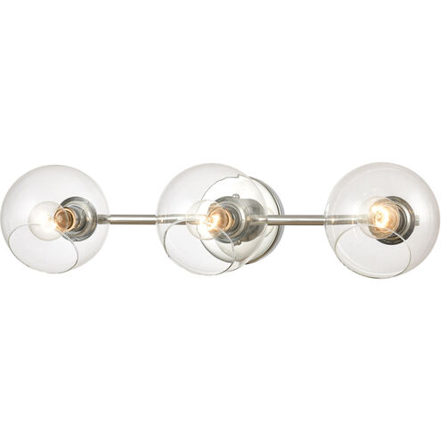 Claro 3 Light 26 inch Polished Chrome Vanity Light Wall Light