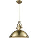 Chadwick 1 Light 17 inch Satin Brass Pendant Ceiling Light