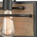 Copley 3 Light 20 inch Matte Black with Aspen Vanity Light Wall Light