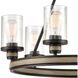 Beaufort 6 Light 24 inch Anvil Iron with Distressed Antiqued Gray Chandelier Ceiling Light