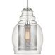 Herndon 1 Light 11 inch Polished Chrome with Clear Pendant Ceiling Light