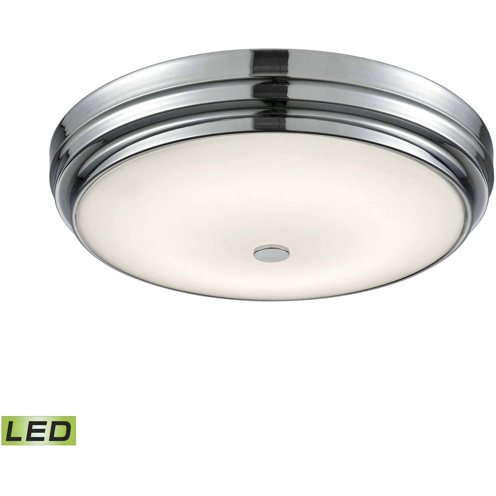 Garvey LED 15.75 inch Chrome Flush Mount Ceiling Light Large