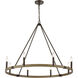 Transitions 8 Light 36 inch Oil Rubbed Bronze with Aspen Chandelier Ceiling Light
