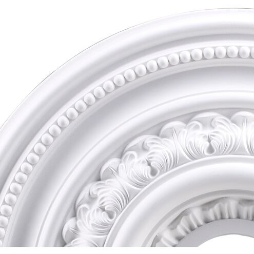English Study White Medallion