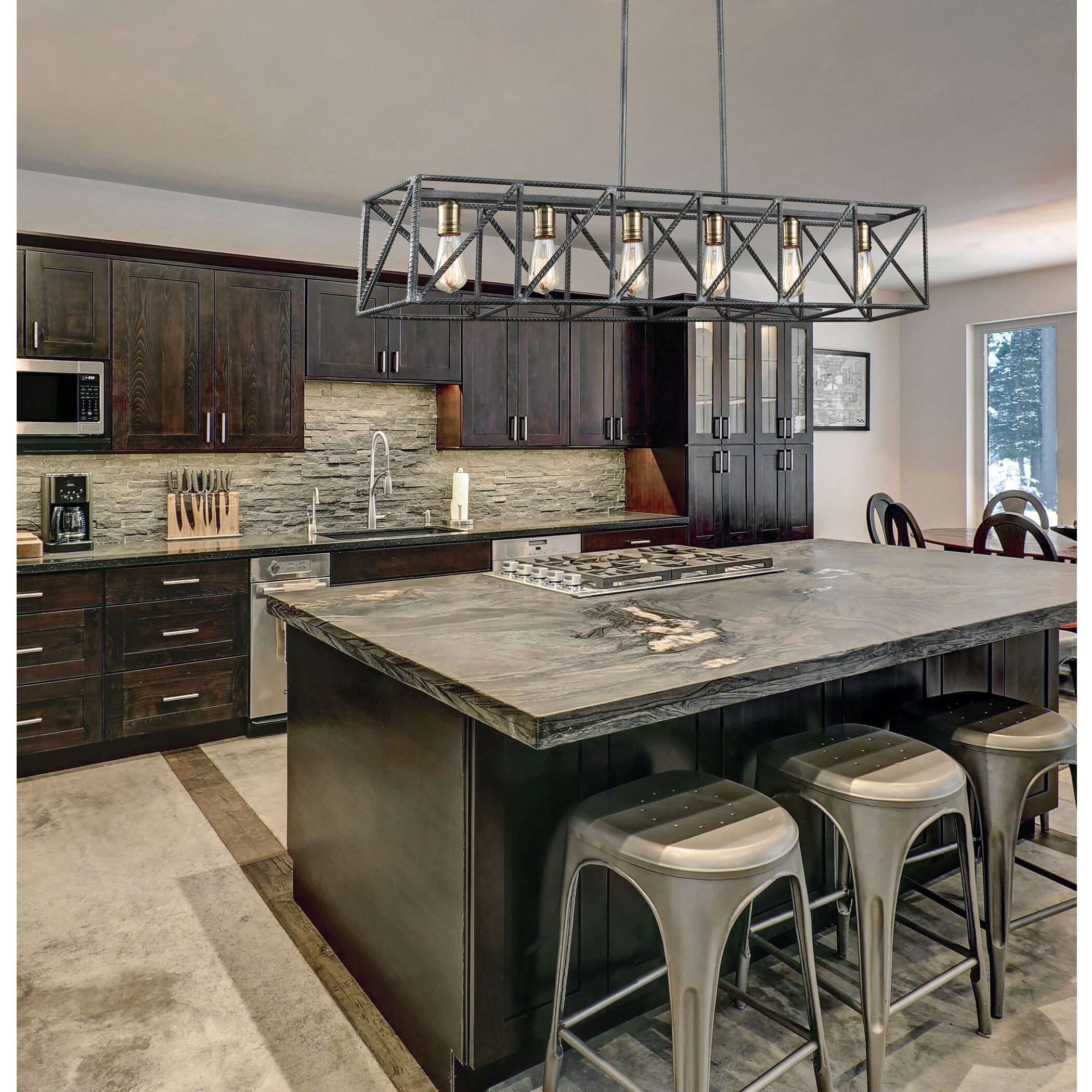 ELK 15254/6 Crossbar Linear Chandelier Ceiling Light ELK 15254/6 Crossbar Linear Chandelier Ceiling Light