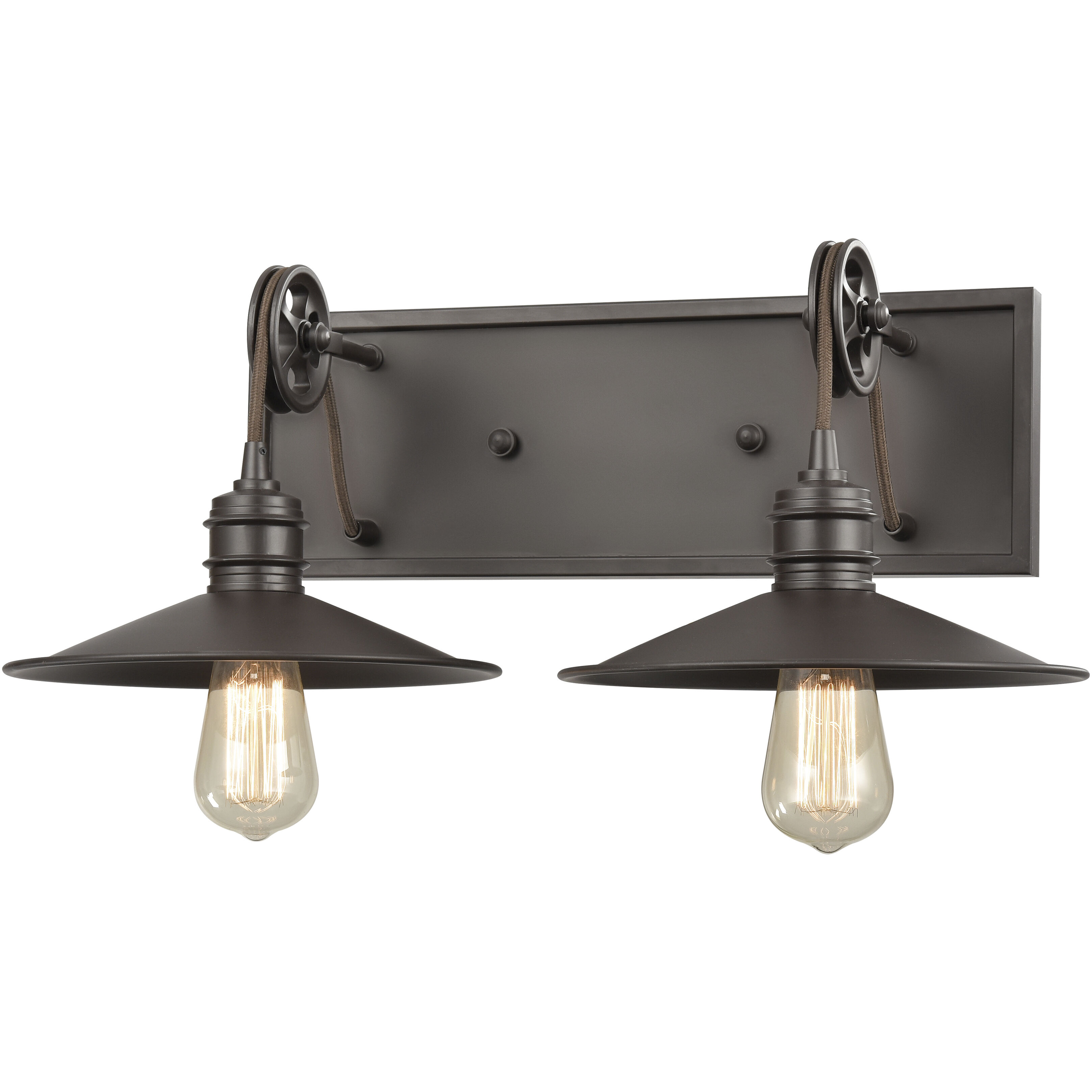 ELK 69085 2 Spindle Wheel 2 Light 20 inch Oil Rubbed Bronze Vanity