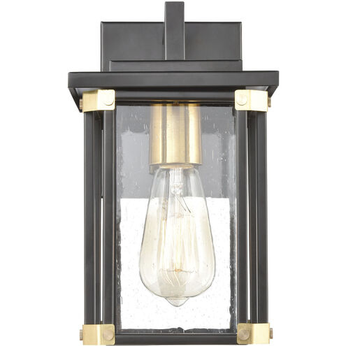 Vincentown 1 Light 11 inch Matte Black with Brushed Brass Outdoor Sconce