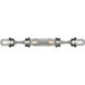 Briggs 4 Light 46 inch Weathered Zinc with Satin Nickel Linear Chandelier Ceiling Light