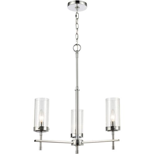 Melinda 3 Light 21 inch Polished Chrome with Clear Chandelier Ceiling Light