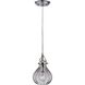 Danica 1 Light 6 inch Polished Chrome with Smoke Mini Pendant Ceiling Light