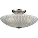 Luminese 3 Light 16 inch Satin Nickel Semi Flush Mount Ceiling Light
