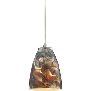 Abstractions 1 Light 5 inch Satin Nickel Multi Pendant Ceiling Light in Standard, Configurable