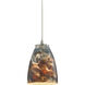 Abstractions 1 Light 5 inch Satin Nickel Multi Pendant Ceiling Light, Configurable