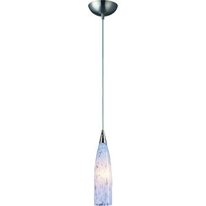 Lungo LED 3 inch Satin Nickel Multi Pendant Ceiling Light in Snow White Glass, Standard, 1, Configurable