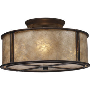 Barringer LED 13 inch Aged Bronze Semi Flush Mount Ceiling Light in Standard