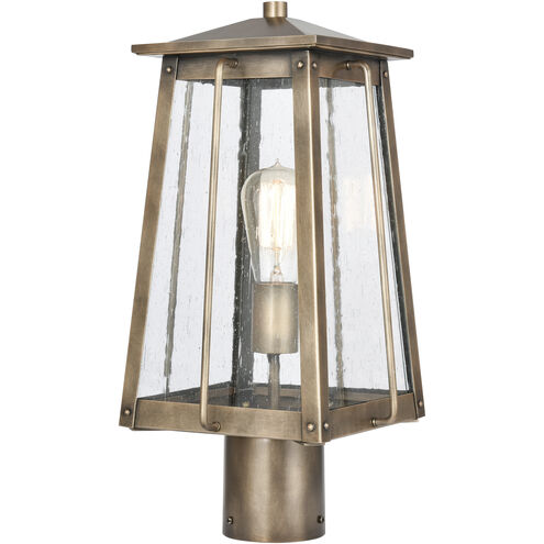 Kirkdale 2 Light 17 inch Vintage Brass Outdoor Post Light