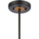 Woodbridge 1 Light 10 inch Matte Black with Weathered Oak Mini Pendant Ceiling Light
