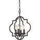Chandette 4 Light 14 inch Oil Rubbed Bronze Chandelier Ceiling Light