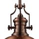 Chadwick 1 Light 13 inch Antique Copper Pendant Ceiling Light in Incandescent