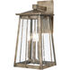 Kirkdale 3 Light 19 inch Vintage Brass Outdoor Wall Sconce
